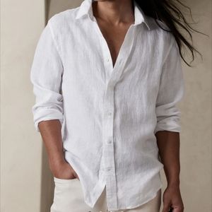 NWT Banana Republic men's linen button up (S)